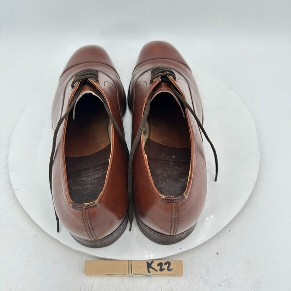 Church's Custom Grade Men Size 10.5D Brown Leather Cap Toe Oxford Dress Shoes - Picture 9 of 12